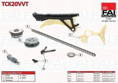 FAI AUTOPARTS tck20vvt -  Комплект цели привода распредвала